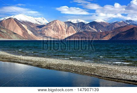 Pangong Lake In Ladakh, North India