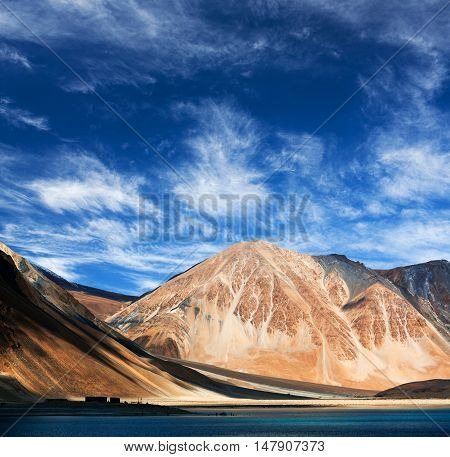 Pangong Tso Lake In Ladakh, India