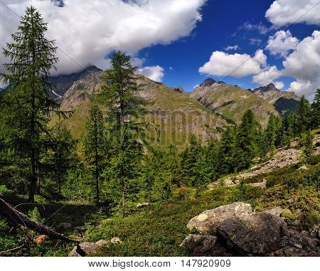 mountain landscape near Rhemes Notre Dame, Valle Aosta, Europe