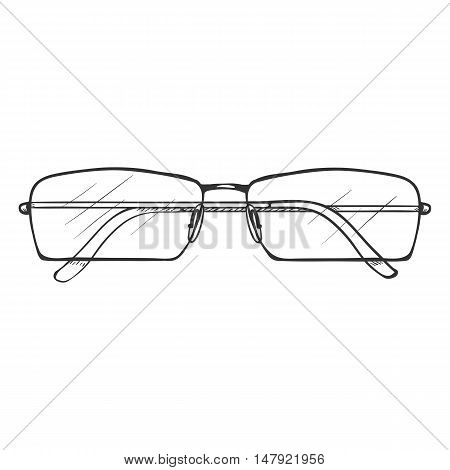Vector Single Sketch Glasses