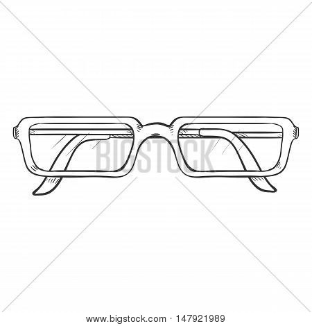 Vector Single Sketch Glasses