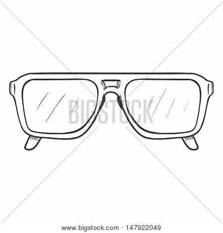 Vector Single Sketch Glasses