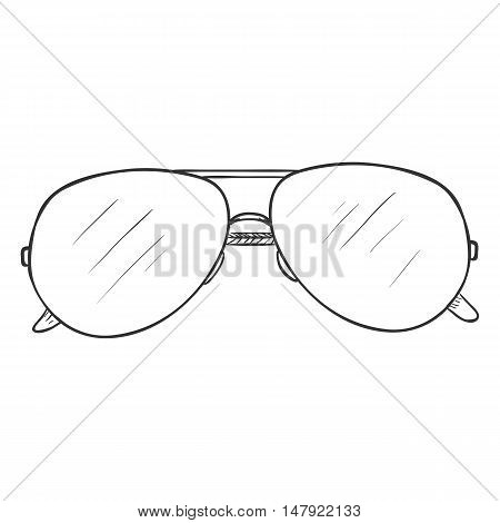 Vector Single Sketch Glasses