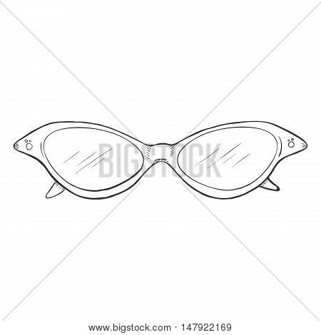 Vector Single Sketch Glasses
