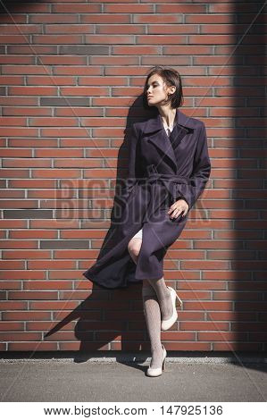Portrait of fashionable woman in modern interior