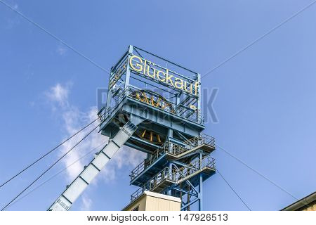 View To Shaft Of Mining Plant Sondershausen