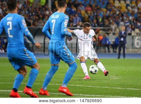 Uefa Champions League Game Fc Dynamo Kyiv Vs Napoli