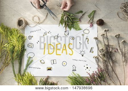 Ideas Lightbulb Musicnote Speech Icon Concept