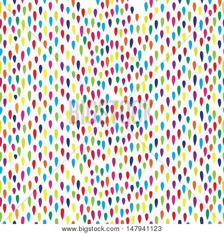 Raindrop pattern. Abstract water drop background. Seamless pattern with falling dots