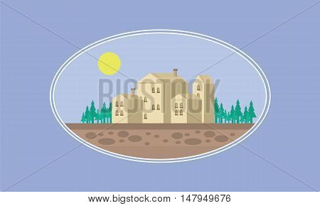 House game background illustration vector art of silhouette