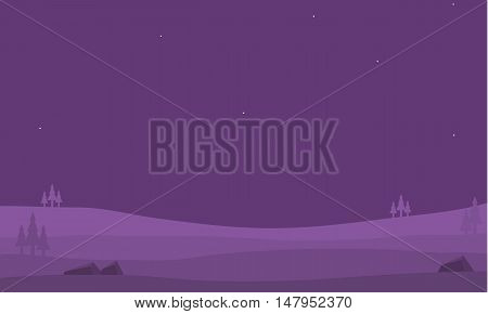 Hills game backgrounds of silhouettes vector art