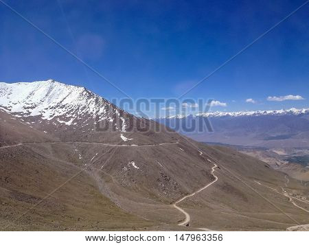 Khardungla Pass. The highest road in the World. Leh Ladakh India