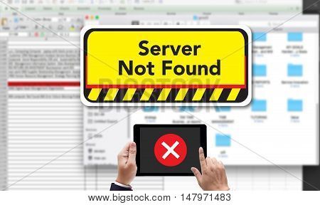 Computer Server Not Found Error Inaccessible