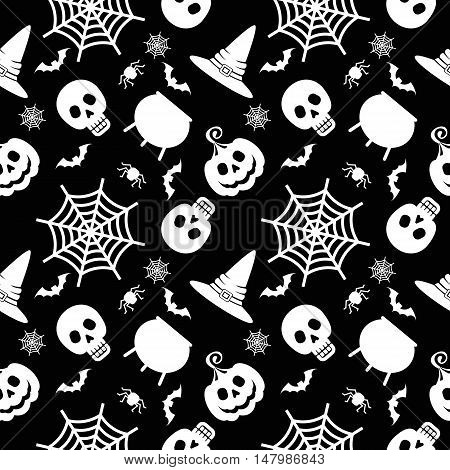 Halloween Pattern White