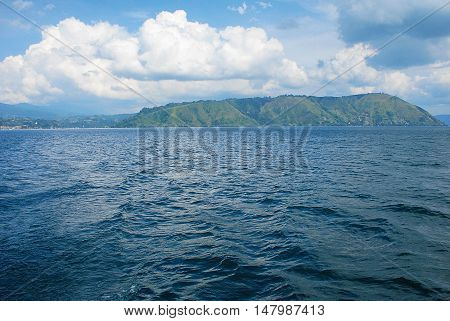 Blue Lake in parapat Indonesia sumatra island