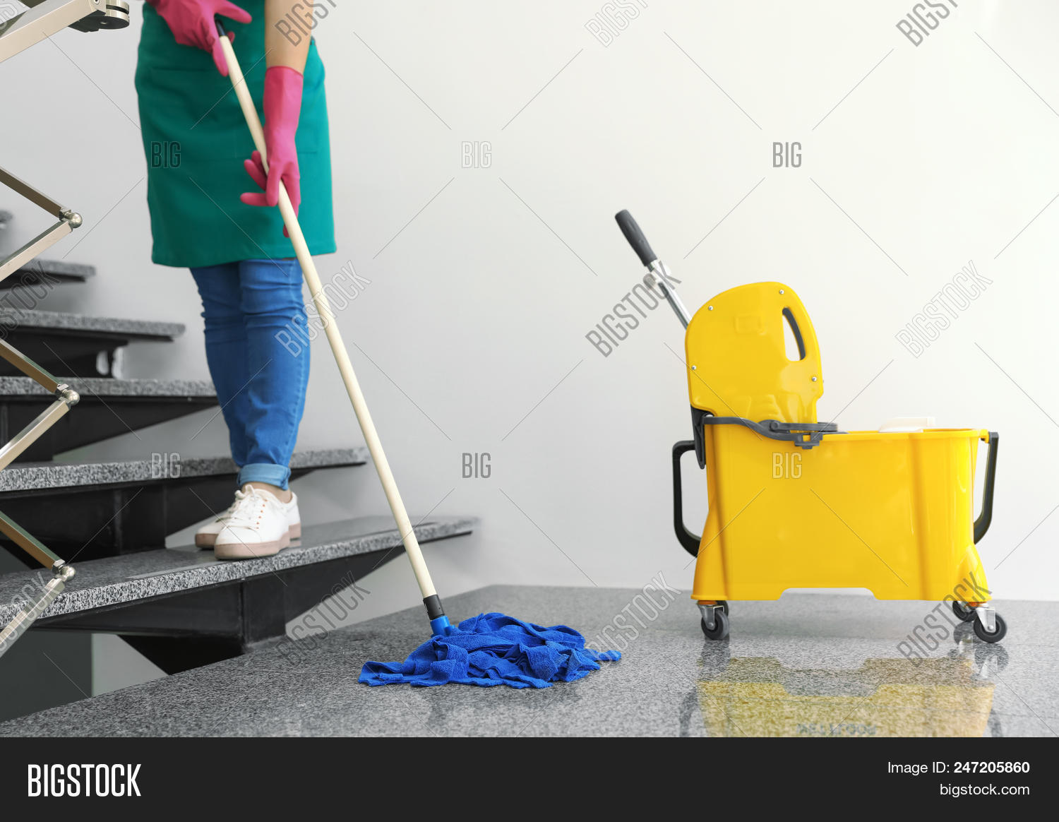 Young Woman Mop Image & Photo (Free Trial) Bigstock