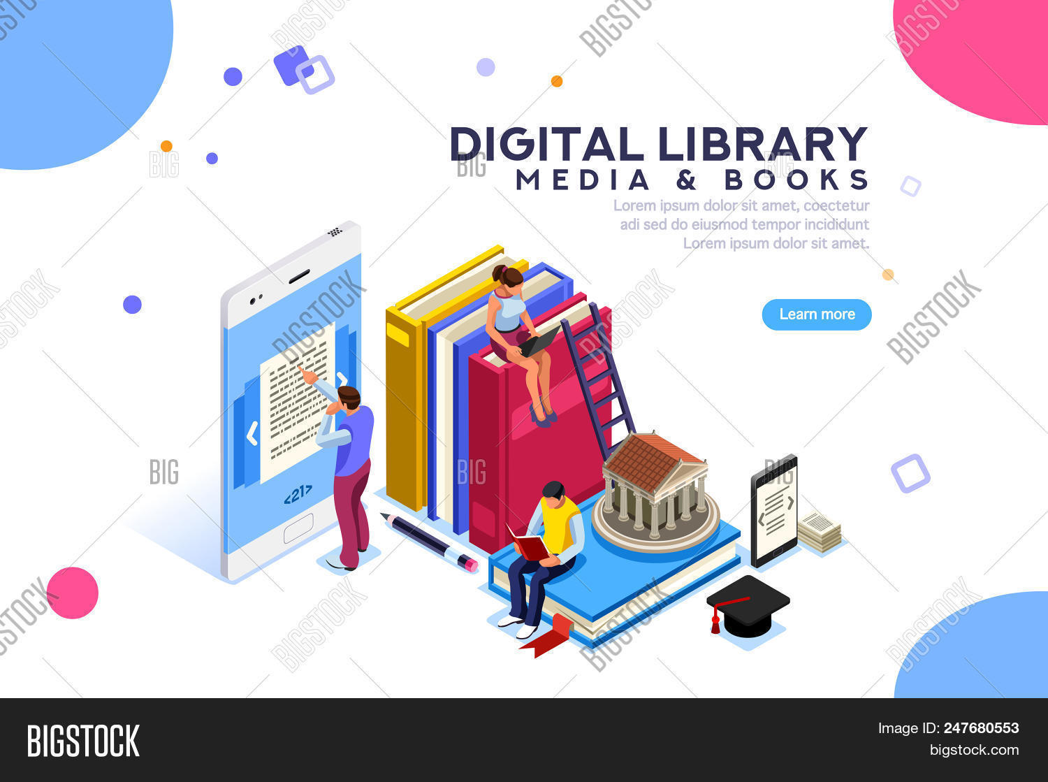 Media Book Library Vector & Photo (Free Trial) Bigstock