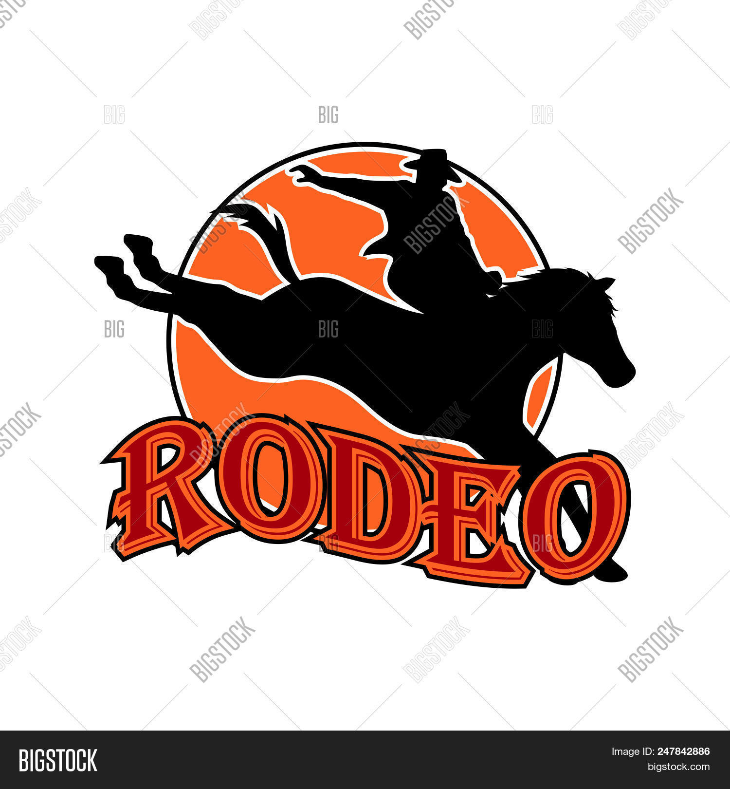 Rodeo Logo Your Sport Vector & Photo (Free Trial) | Bigstock