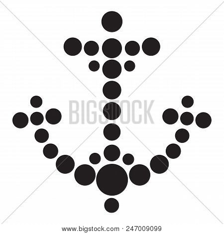 Anchor From Points Icon. Simple Illustration Of Anchor From Points Vector Icon For Web Design Isolat