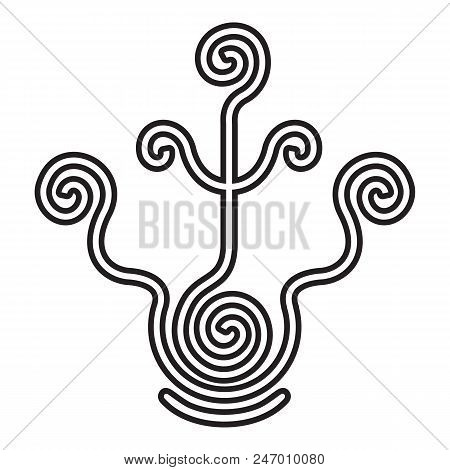 Spiral Anchor Icon. Simple Illustration Of Spiral Anchor Vector Icon For Web Design Isolated On Whit
