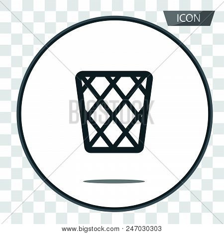 Trash Icon Vector Isolated On White Background.