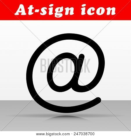Illustration Of At Sign Vector Icon Design