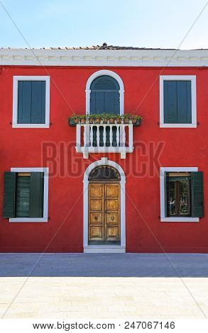 Europe,italy,venetia, The Typical Colorful Houses Of Burano Island