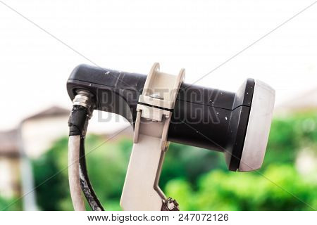 Close-up Of Old Lnb For Satellite Dish