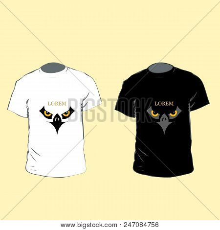 Eagle Logo T-shirt. Men T-shirt Design With Eagle Logo Eps10