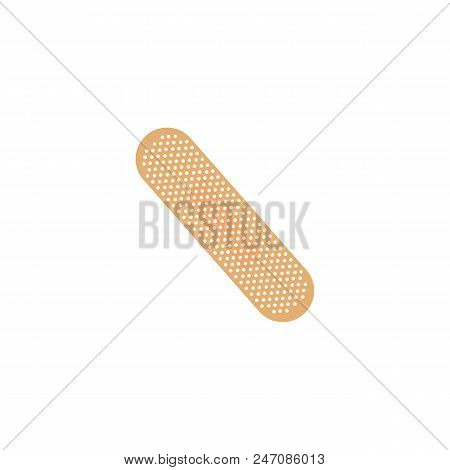 Sticking Plaster On A White Background. Medical Band. Realistic Vector Flexible Fabric Bandage Eps10