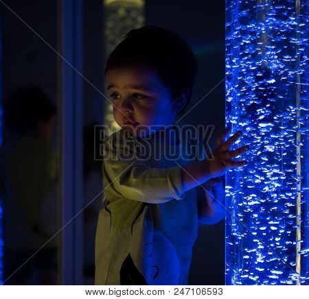 Young Kid Exploring Snoezelen Space
