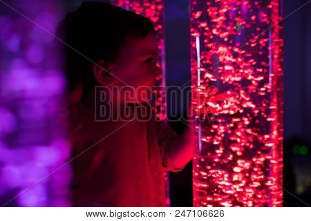 Young Kid Exploring Snoezelen Space