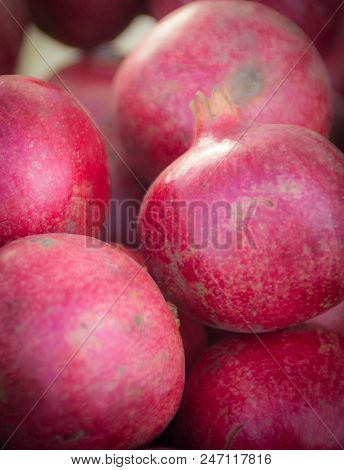 Close Up On Pomegranate As A Background