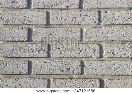 Fragment Of A Wall Made Of Stone. Stone Wall.