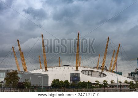 Greenwhich Peninsula ,london-september 7,2017: The O2 Entertainment Complex On The Greenwich Peninsu
