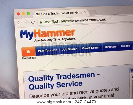 Amsterdam, The Netherlands - June 27, 2018: Website Of Myhammer An Online Marketplace And Directory 