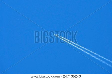 Military Supersonic Russian Fighter Aircraft. The Army Plane Takes Off Into The Blue Sky At High Spe