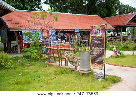 Khao Wong, Kalasin - June 16, 2018: Wat Wang Kham Temples In  Kalasin Province Thailand On June 16, 