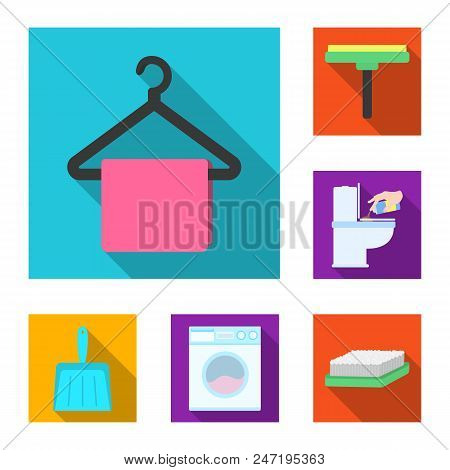 Cleaning And Maid Flat Icons In Set Collection For Design. Equipment For Cleaning Vector Symbol Stoc