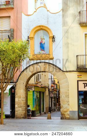 Blanes, Spain - 30 May, 2018: Architecture Of Spanish Beach Resort Blanes In Summertime. Costa Brava