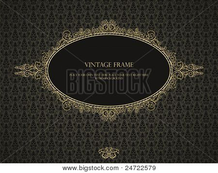 Telaio Vintage su carta da parati senza soluzione di continuità.
