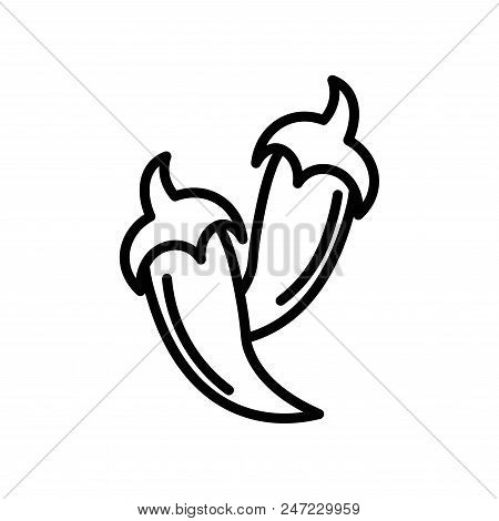 Pepper Hot Vegetable Chili Vector Icon Illustration