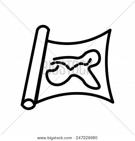 Treasure Map Outline Travel Icon Vector Illustration
