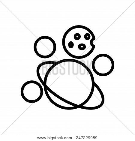 Planets Rotate Mars Earth Icon Vector Illustration