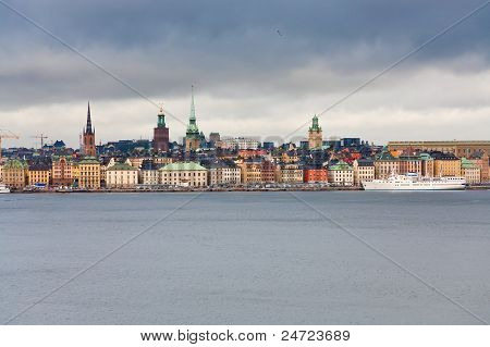 Udsigt over Gamla Stan, Stockholm, Sverige
