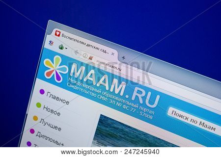 Ryazan, Russia - June 26, 2018: Homepage Of Maam Website On The Display Of Pc. Url - Maam.ru