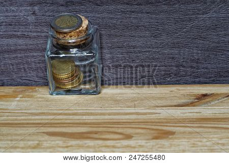 Idea In Business Casual Stacking Money As Concept For Success Or Savings, Investment And Accounting.