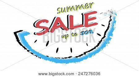 Sale Banner Isolated On White Background. Big Offer.  Sale Design For Banner, Flyer, Invitation, Pos