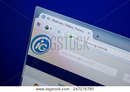 Ryazan, Russia - June 26, 2018: Homepage Of Ig Website On The Display Of Pc. Url - Ig.com.br