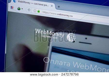 Ryazan, Russia - June 26, 2018: Homepage Of Webmoney Website On The Display Of Pc. Url - Webmoney.ru